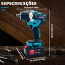 Chave de Impacto Sem Fio Brushless 68V Profissional + 2 BATERIAS DE BRINDE!