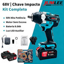 Chave de Impacto Sem Fio Brushless 68V Profissional + 2 BATERIAS DE BRINDE!